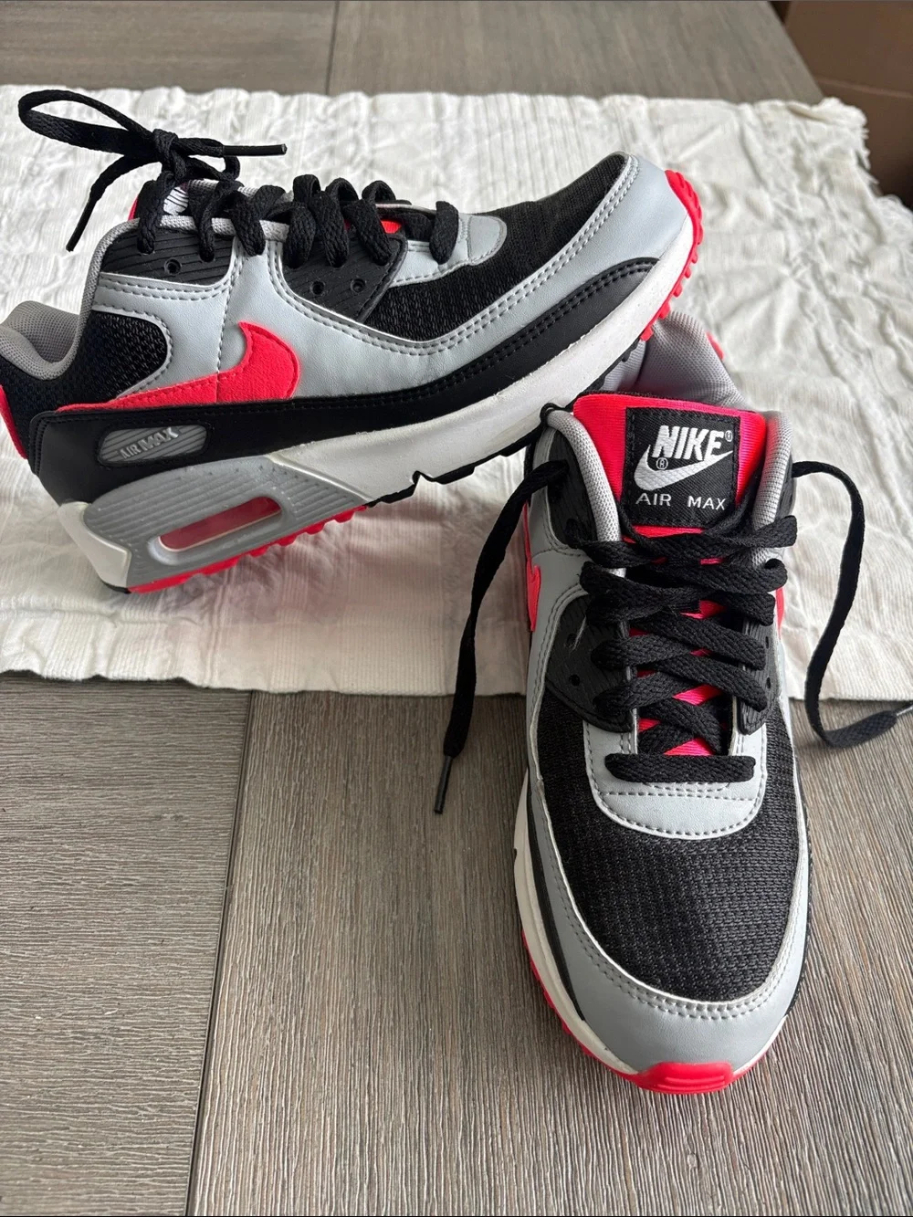 Nike Kids Air Max Sneakers in Black, Gray & Pink